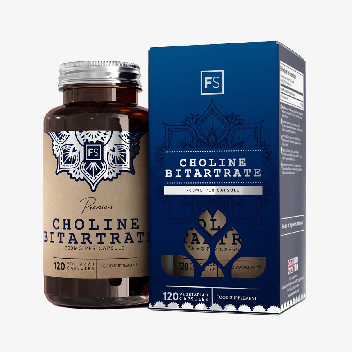 Choline bottle by Focus Supplements