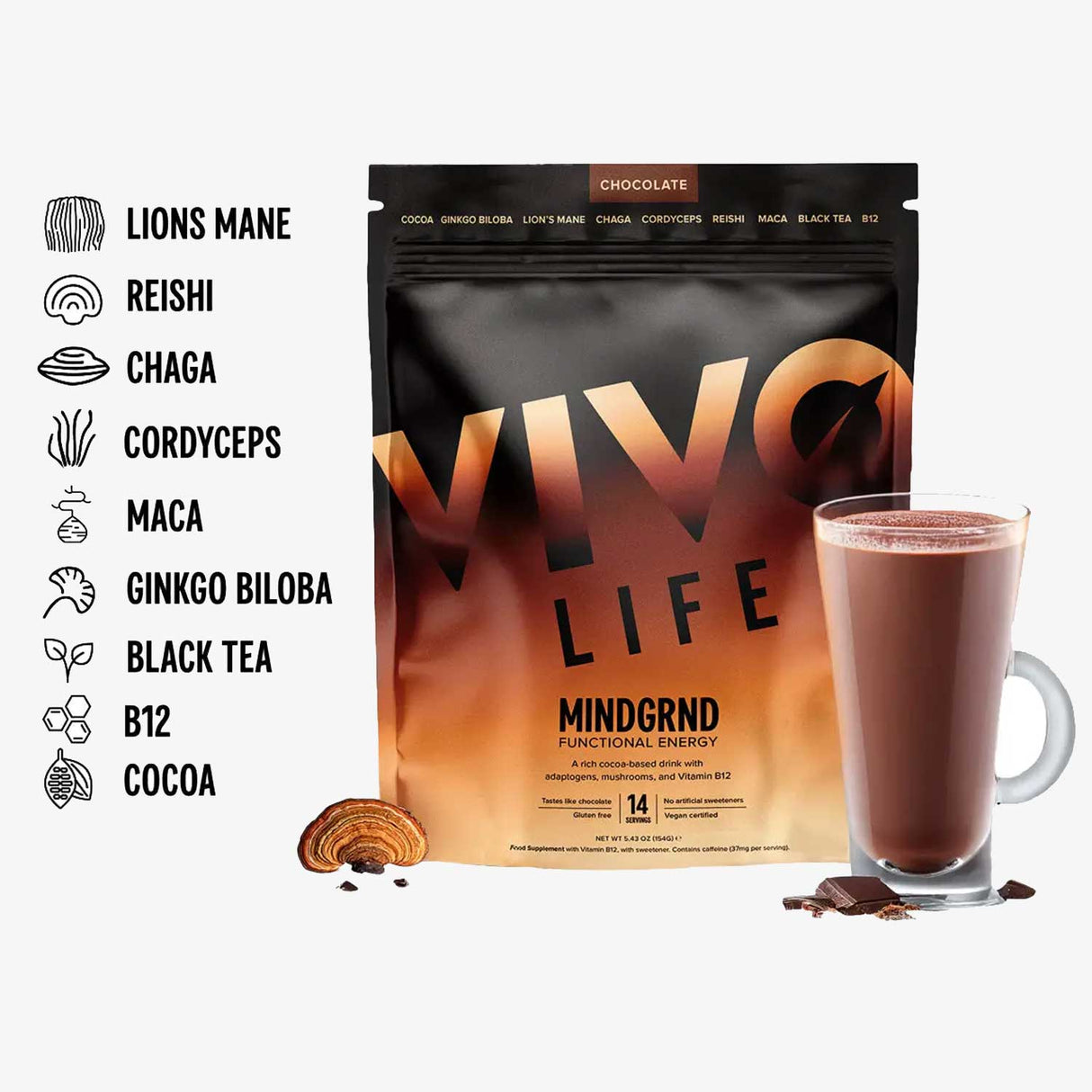 MindGrind™ Cocoa Powder by Vivo Life