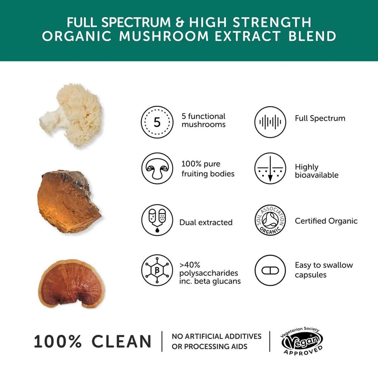 Organic 5 Mushroom Capsules by Together Health®
