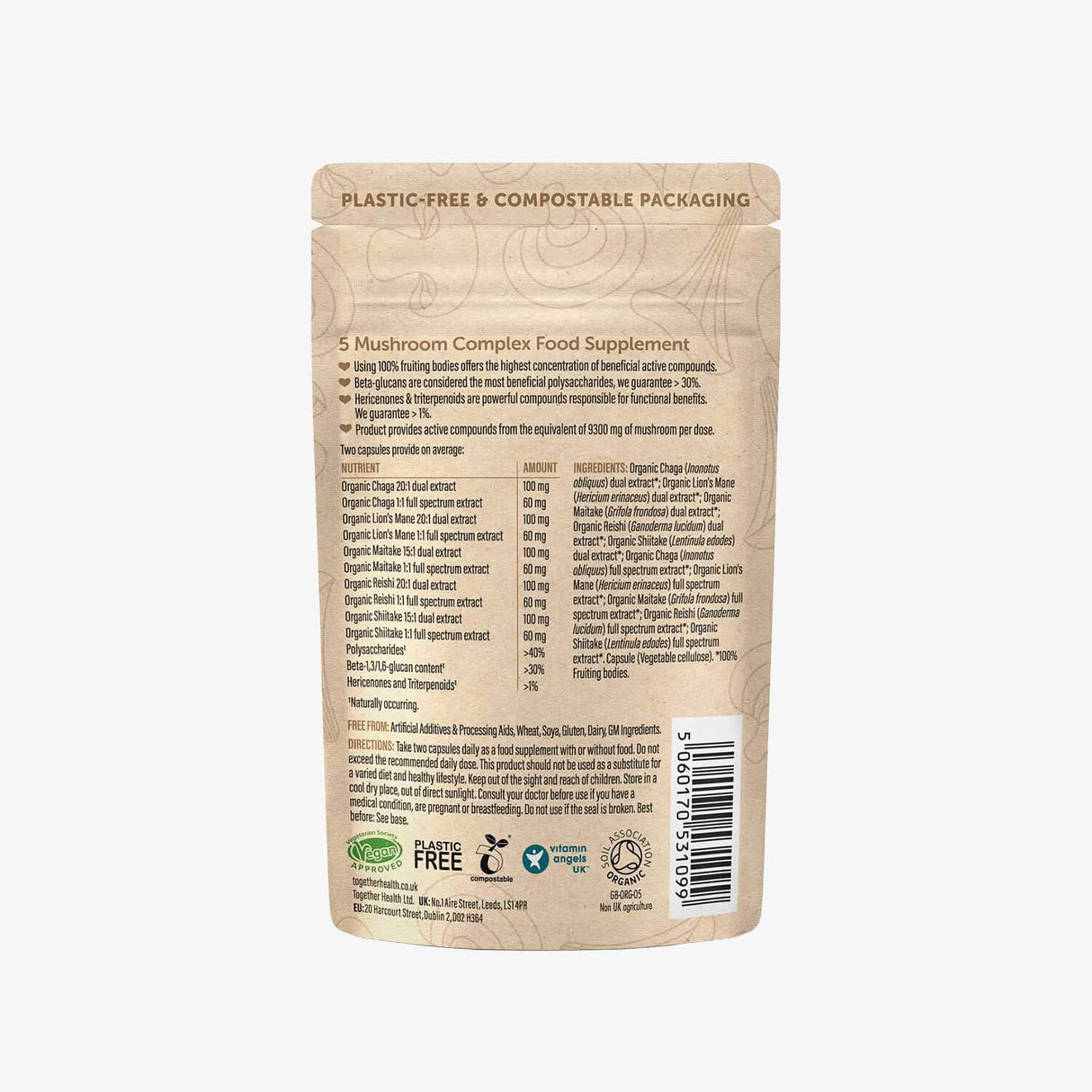 Organic 5 Mushroom Capsules by Together Health®