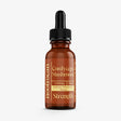 A brown glass bottle with a dropper containing Cordyceps Mushroom Nootropic Tincture, labeled 'Nootrocan Strength' with text indicating 15,000mg strength.